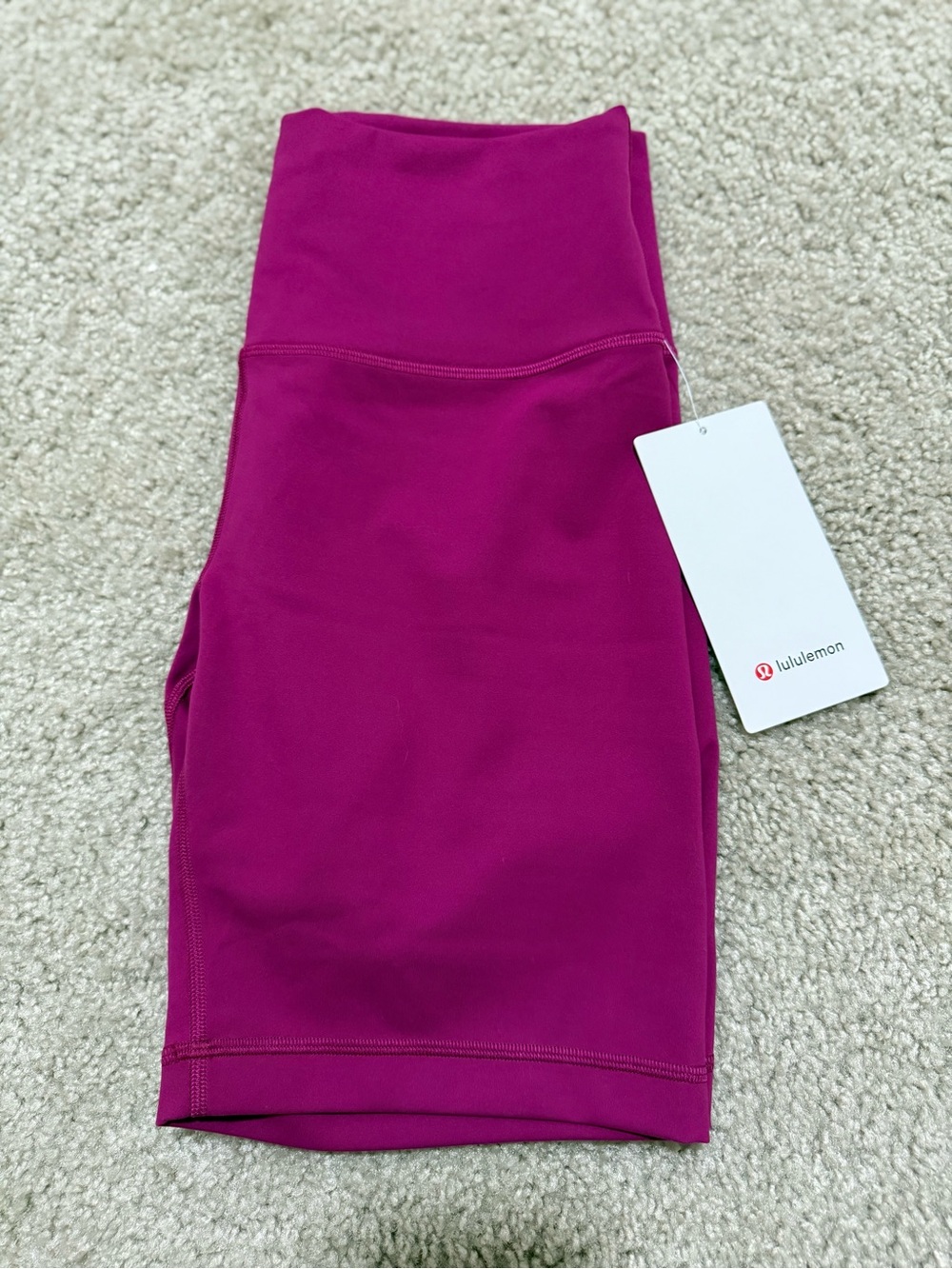 NWT lululemon athletica High-Rise Bike Shorts — Magenta